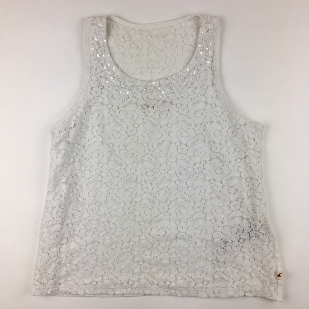 Hollister Women’s White Tank Top Size (XS)